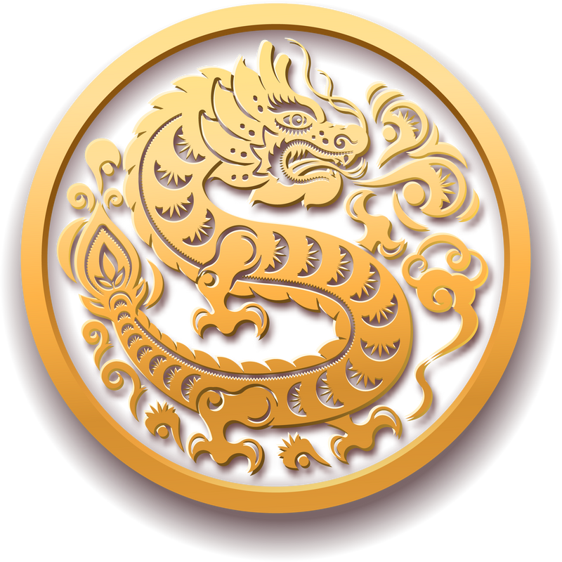 Red Dragon Zodiac 3D for Chinese New Year 2024